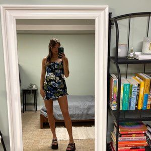 Black, blue and green summer dress, perfect for hot summer days